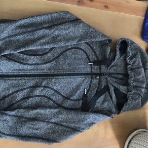 Lululemon gray hoodie zip up with high collar